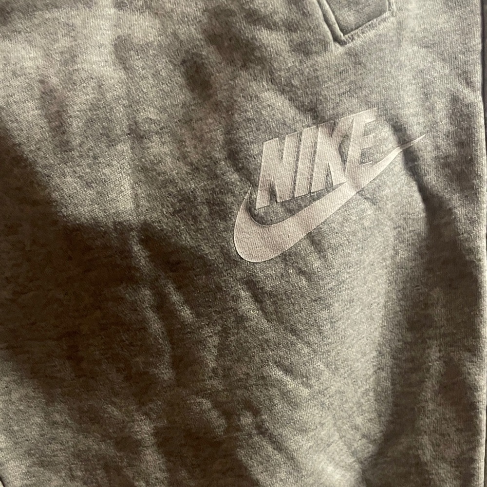 Nike Light Gray Joggers with Logo